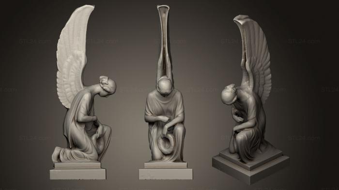 3d модели ангелы (Скорбящий Ангел, AN_0152) 3D модель для ЧПУ станка
